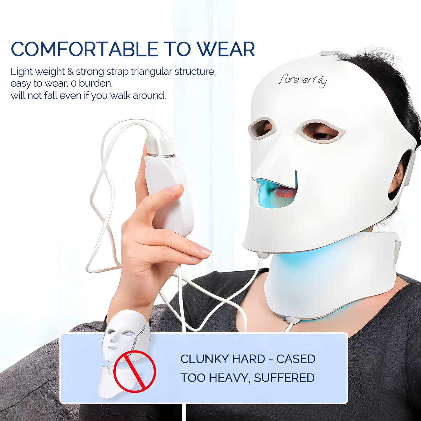 LEDGlow Facial & Neck Therapy Mask