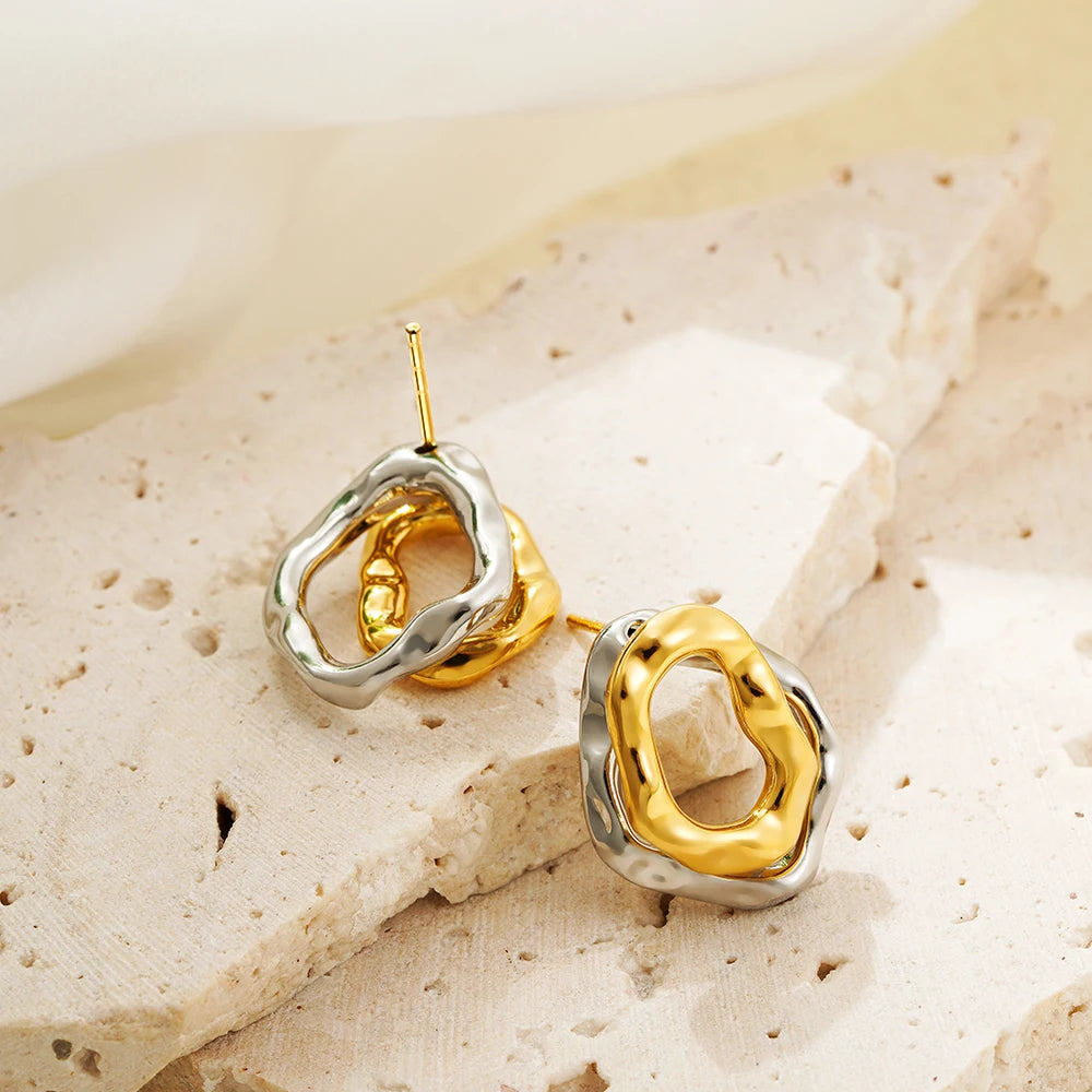 GildedEdge Geometric Statement Earrings