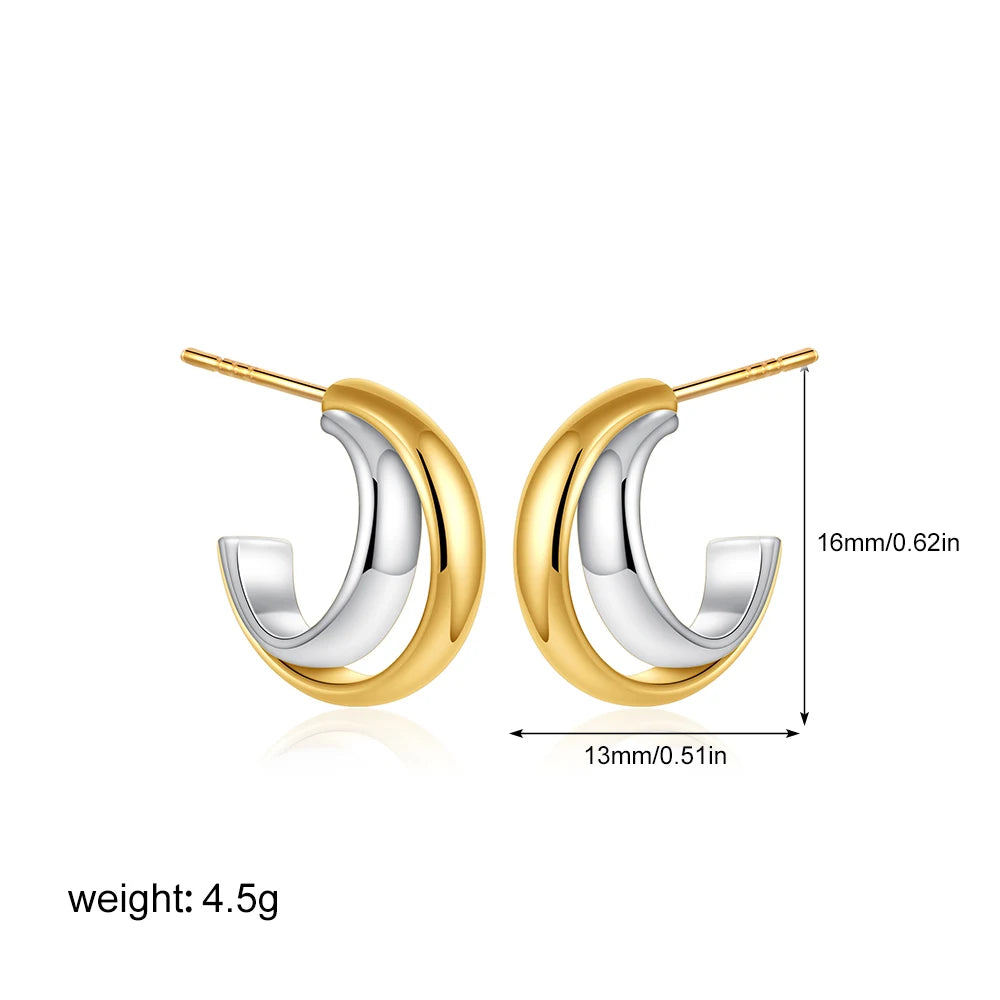 GildedEdge Geometric Statement Earrings