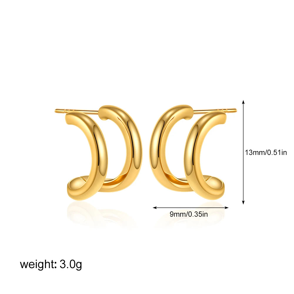 GildedEdge Geometric Statement Earrings