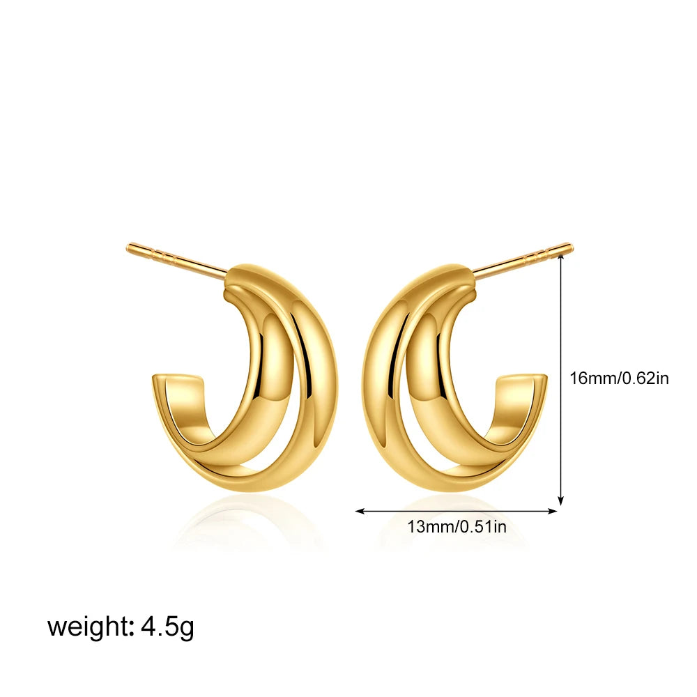 GildedEdge Geometric Statement Earrings