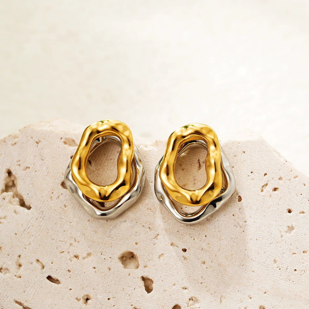 GildedEdge Geometric Statement Earrings