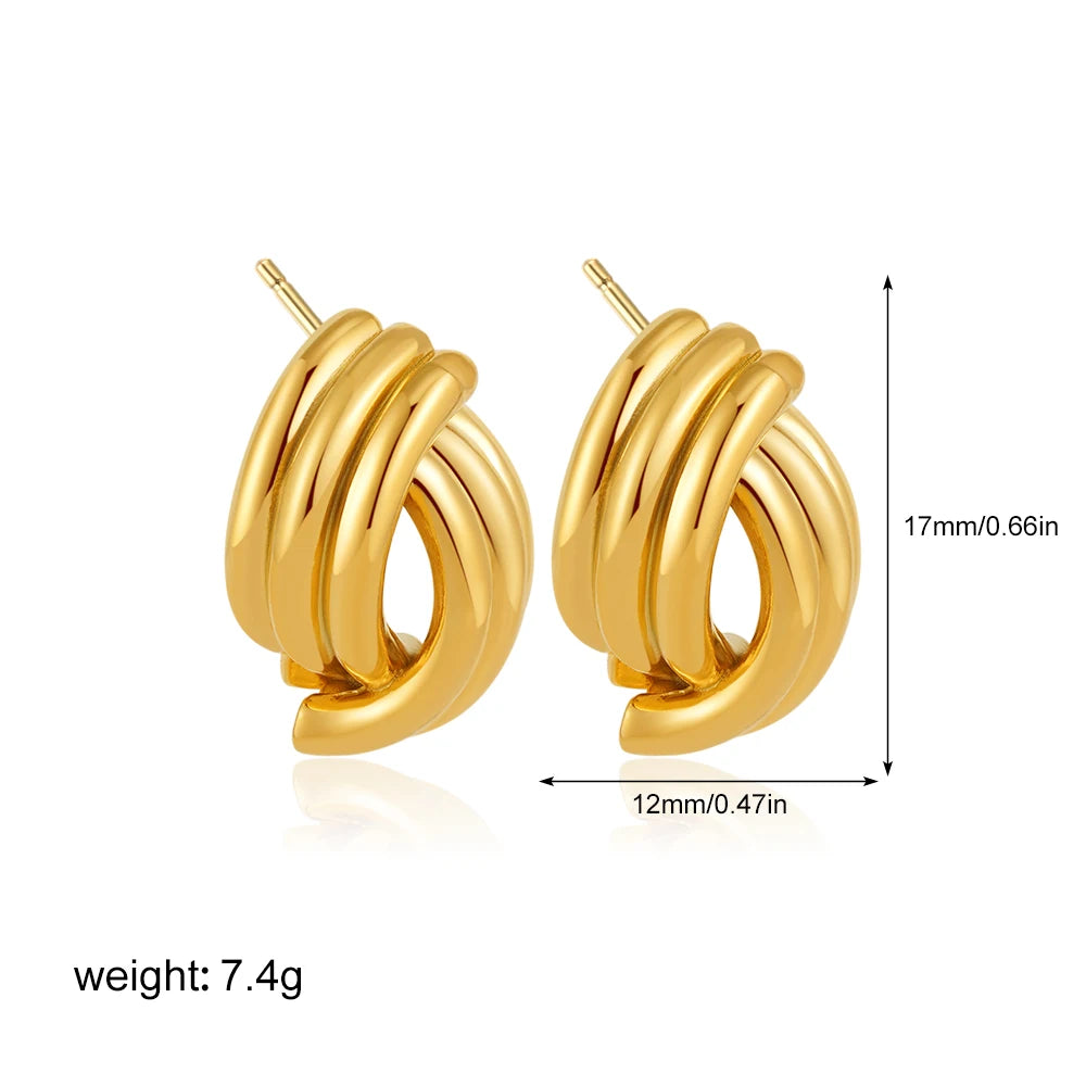 GildedEdge Geometric Statement Earrings