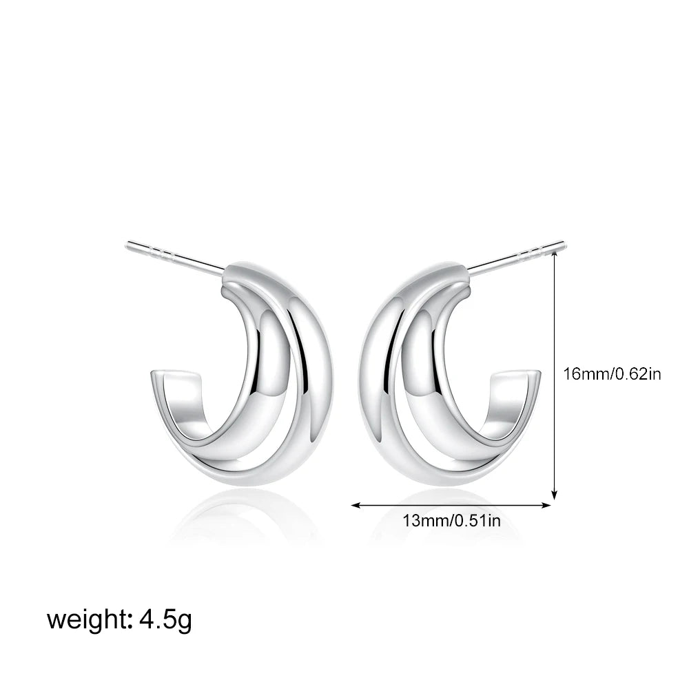 GildedEdge Geometric Statement Earrings